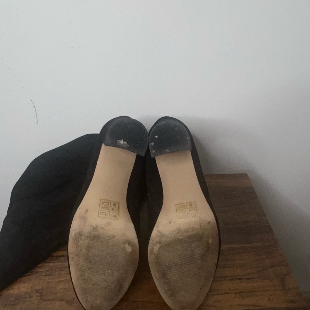 Aldo Sleek Black Over-the-Knee Boots - Picture 7 of 15